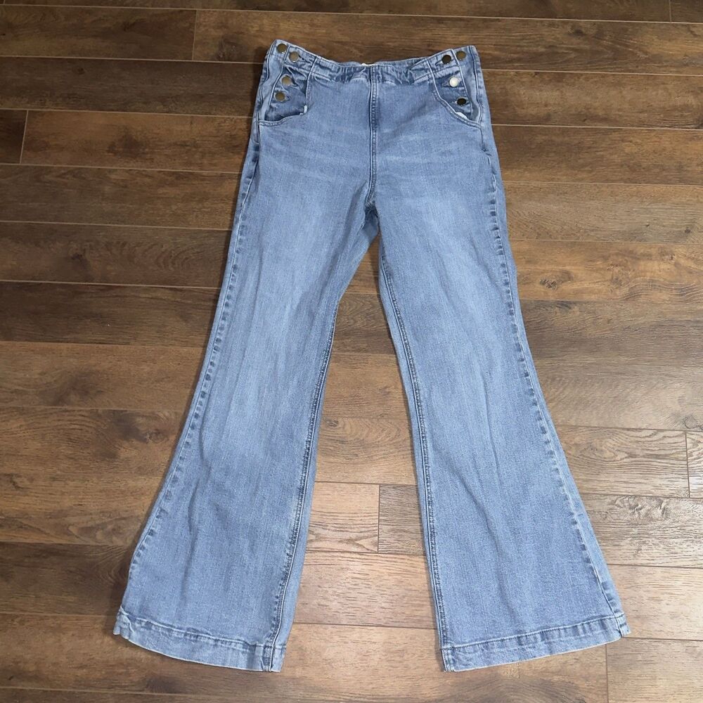 Forever 21 Jeans Y2K Flared Bell Bottom High Rise Slim Fit Size 31 Women's Denim